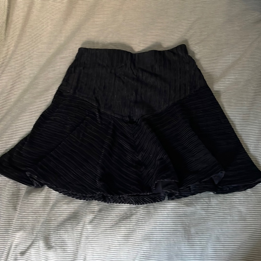 Free people textured black mini skirt size XS